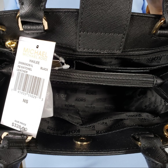 Michael Kors Xs Hailee Satchel Crossbody Bag Black - Picture 5 of 6